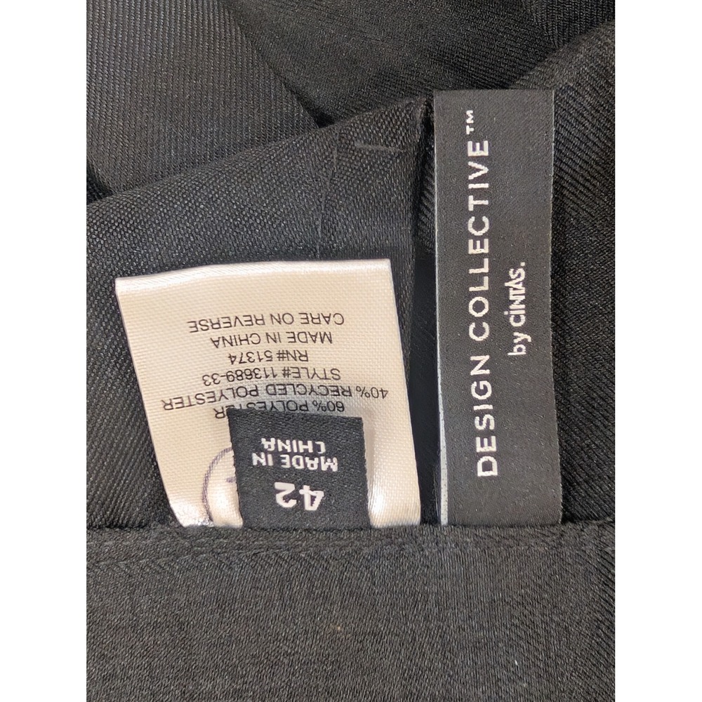 Cintas Men's Design Collective Dress Pants 42x30 Black Elastic Waist Business - Picture 4 of 8